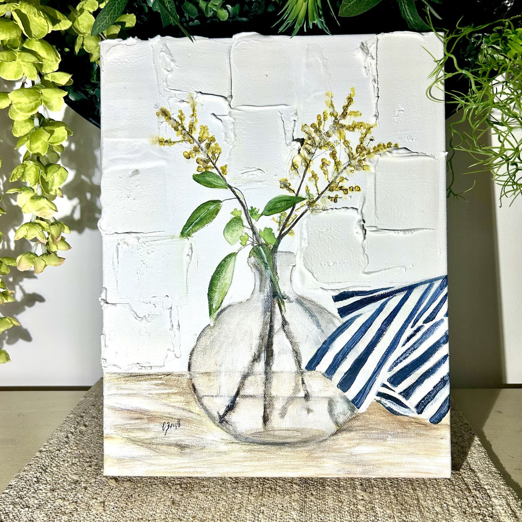 Yellow Native Sprig in Vase Artwork