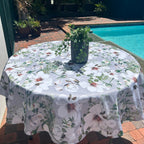 Beige Magnolia Tablecloth - Round