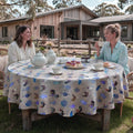 Chicken and Ginger Jar Round Tablecloth