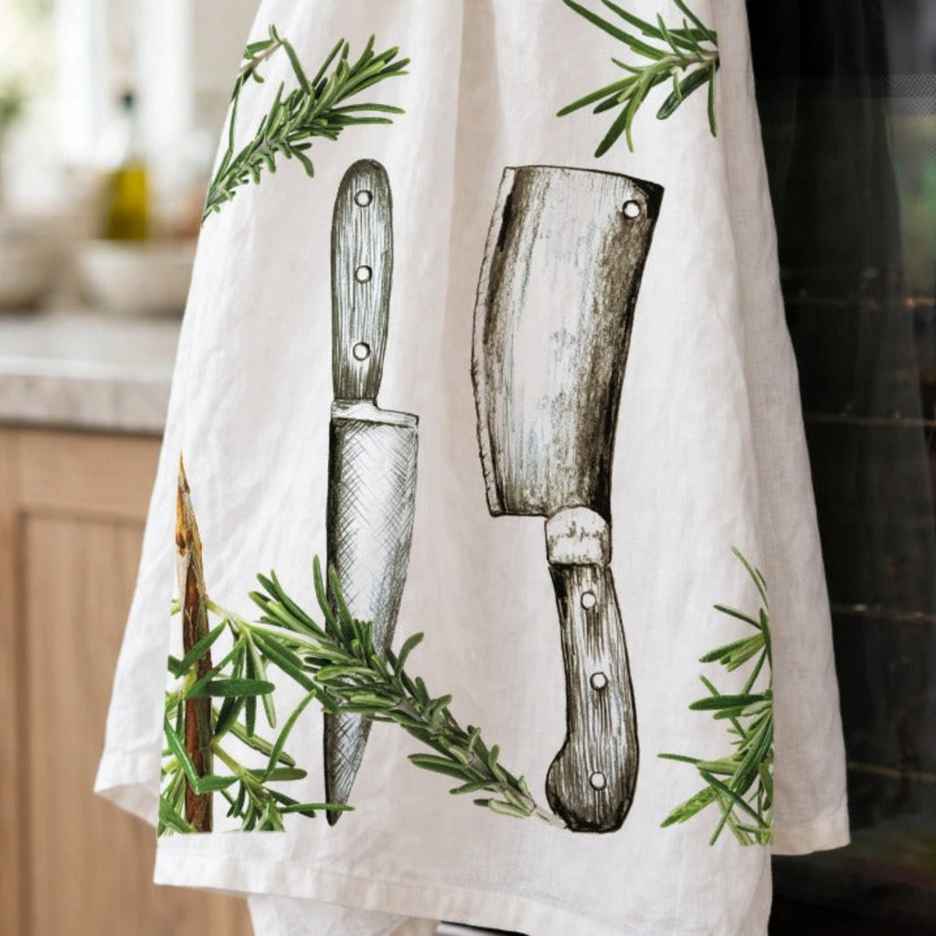 Knives with Rosemary Tea Towel - Coming Soon ETA October 26