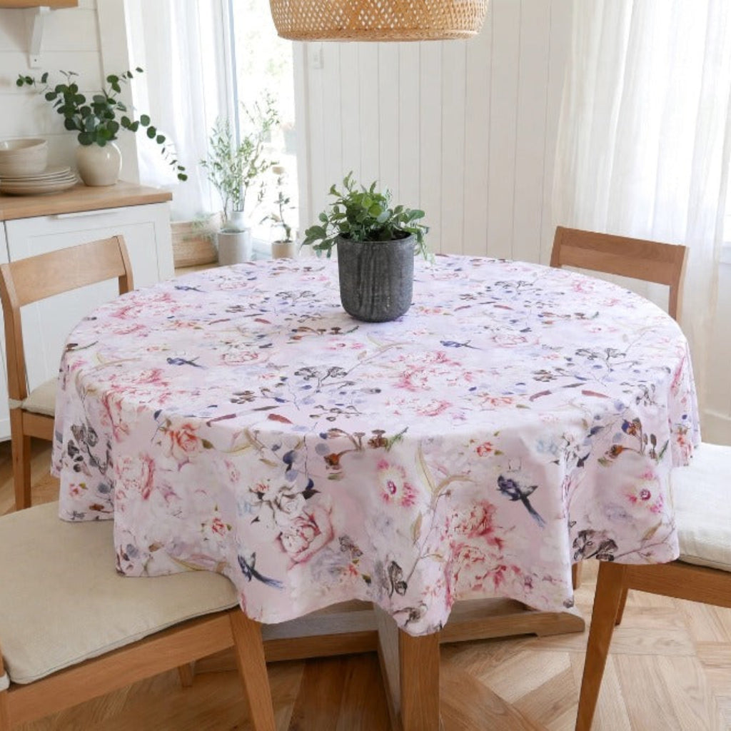 Pink Gumnuts Tablecloth - Round