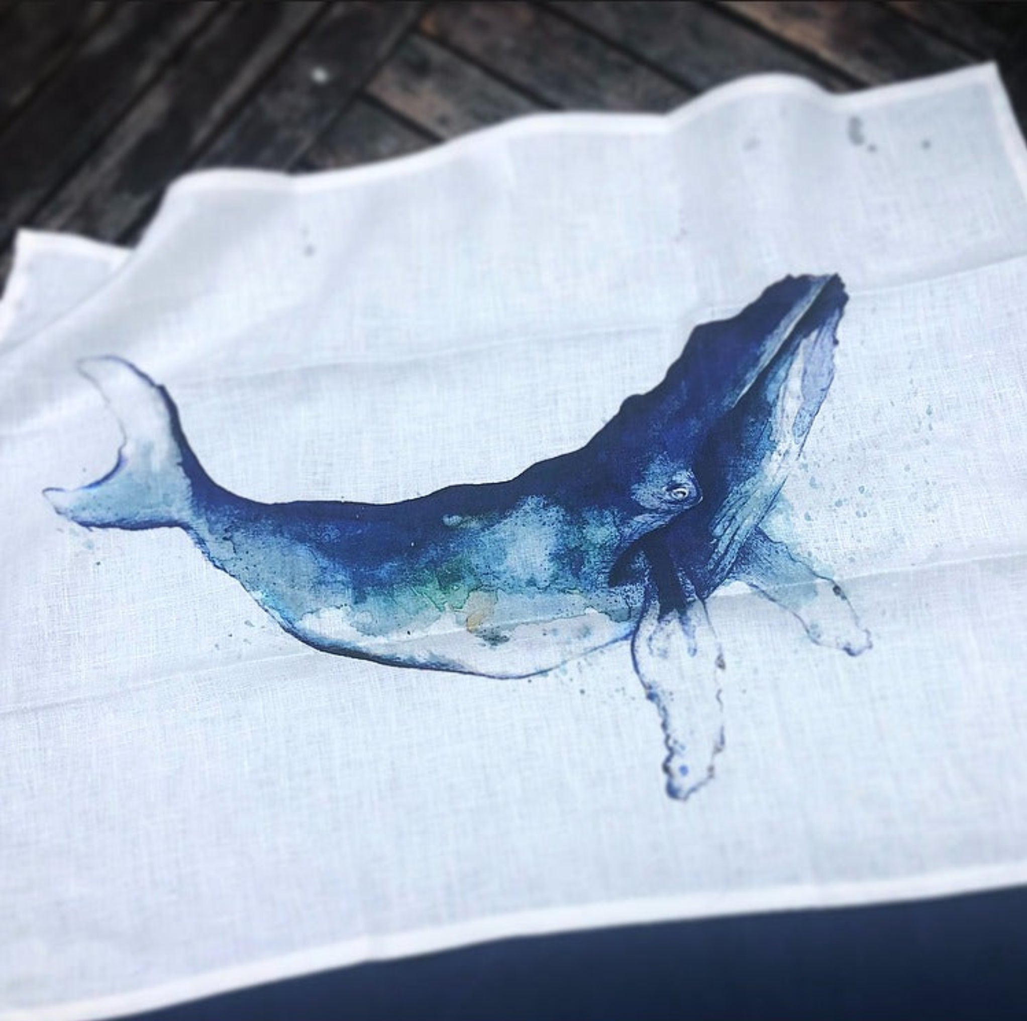 Whale Tea Towel